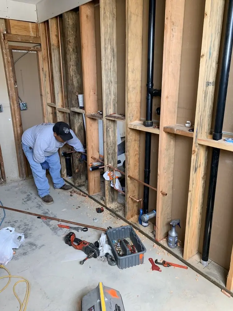 Commercial rough-in plumbing for Gas Line Repair in West Revere